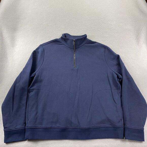 Michael Kors Other - Michael Kors Sweater Mens XXL Blue Elevated 1/4 Zip Pullover Modern Fit